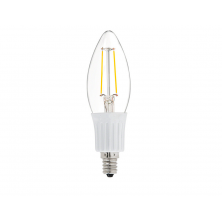 DC 12 Volt Chandelier Cool White 6000k 2W LED Candle Edison Filament C35 Light Bulb E12 MES Mini Base Lamp Low Voltage Ikea Desk Top Outdoor Outside Landscape Machine Room Lighting